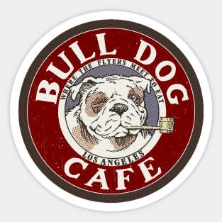 Bull Dog Cafe Sticker